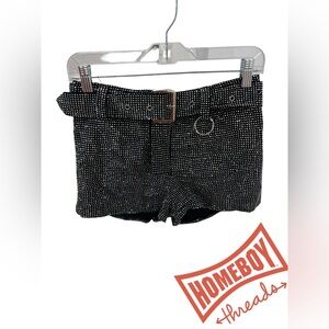 Stylish Black Shorts with Belt